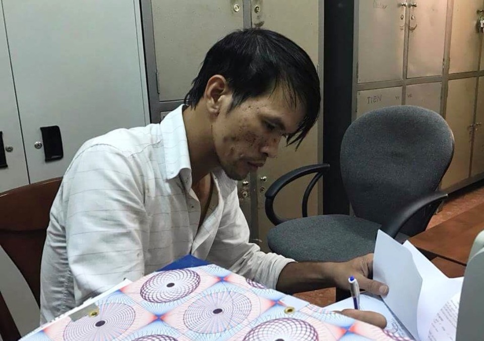 Nguyễn Thành Dũng tại cơ quan công an