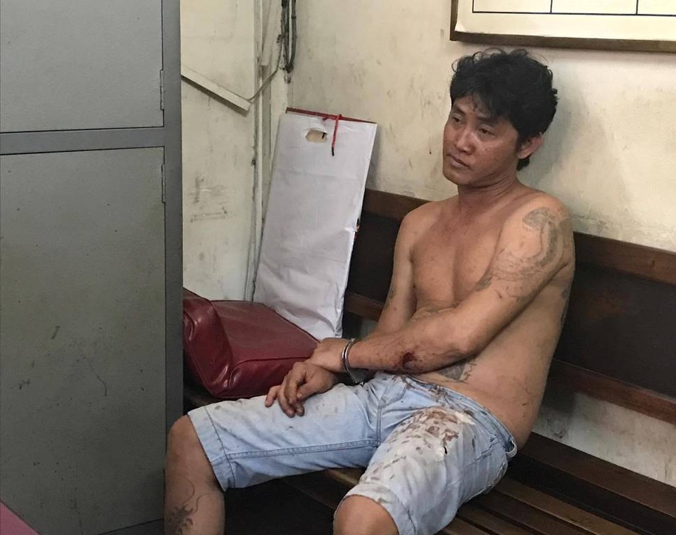 Trần Trị Thiên tại cơ quan công an