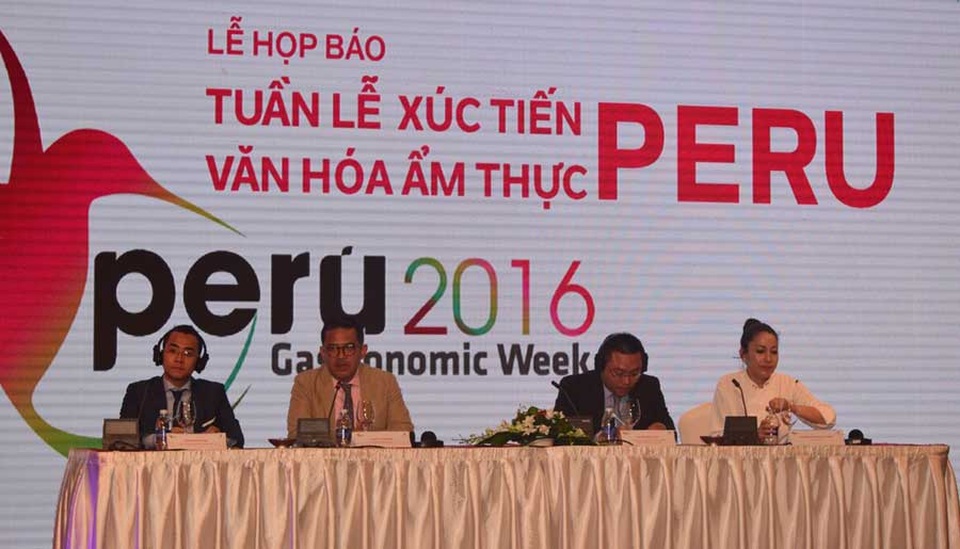Ấn tượng với “Tuần lễ xúc tiến văn hóa ẩm thực Peru 2016” - 1 Quang cảnh buổi họp báo