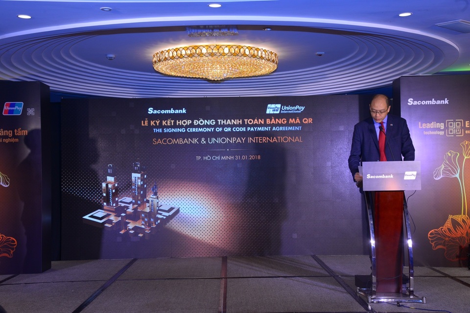 UnionPay triển khai thanh toán mã QR tại Việt Nam - 3 Ông Yang Wenhui - Tổng giám đốc UnionPay International Đông Nam Á phát biểu trong sự kiện