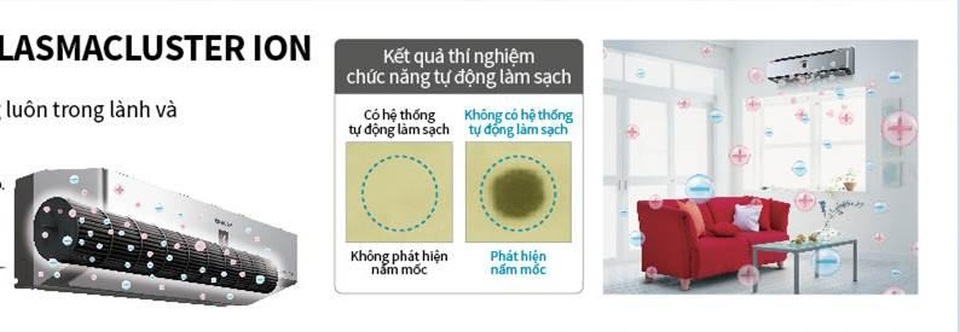 Máy lạnh thông minh Sharp, xài thoải mái không lo tiền điện - 3 Chế độ tự làm sạch của máy lạnh thông minh SHARP