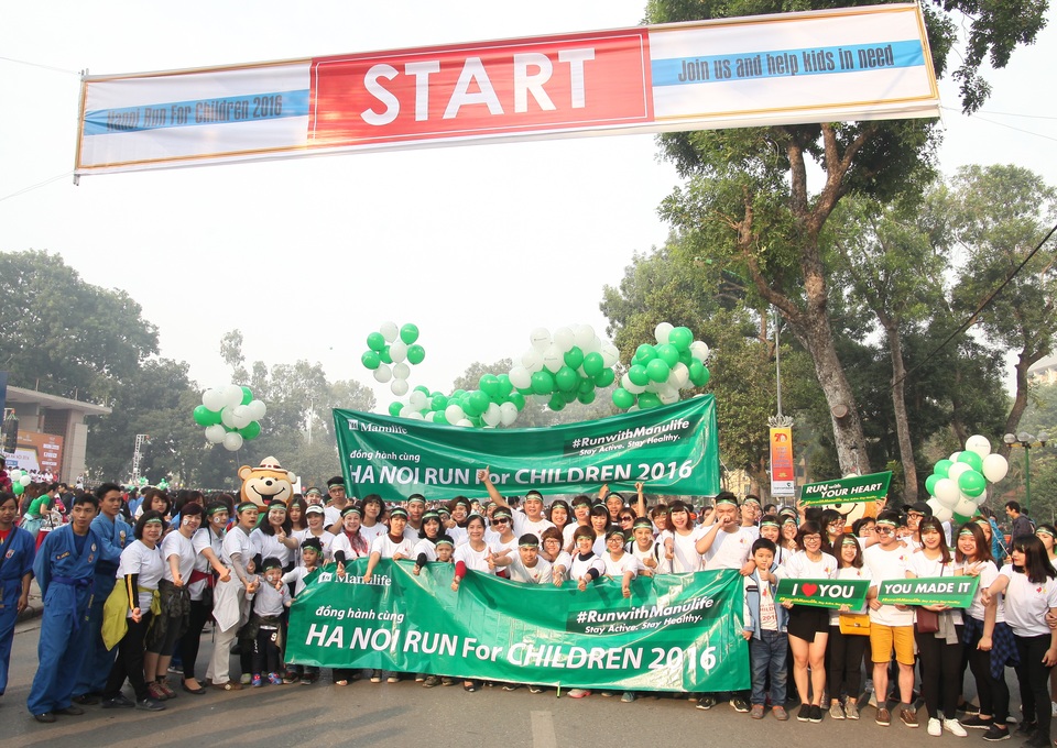 Manulife Việt Nam tiếp tục đồng hành cùng “Cuộc chạy vì trẻ em Hà Nội” 2016 - 3