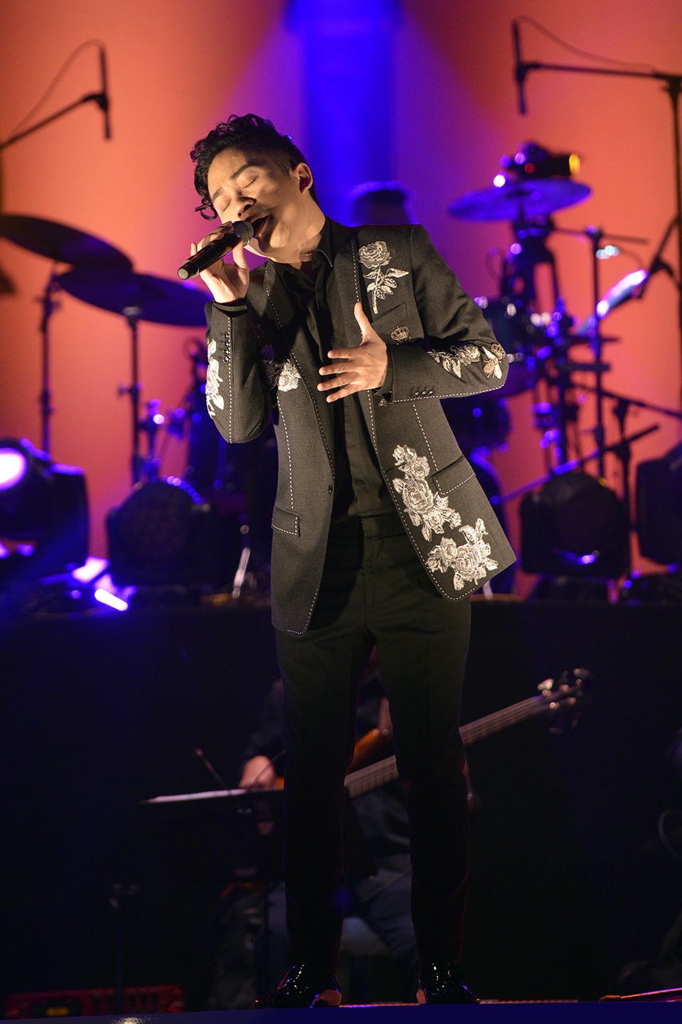 Tùng Dương với hình ảnh lịch lãm trên sân khấu.