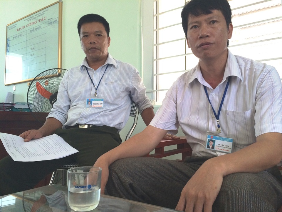 Ông Lê Văn Thùy - PCT UBND xã Bắc Thành: Việc UBND chỉ đạo để cho công an thu tiền các chủ máy là nhằm đảm bảo vấn đề an ninh trên địa bàn....