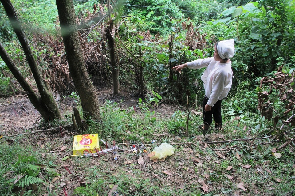 Hiện trường nơi anh V.V.Đ tử vong.