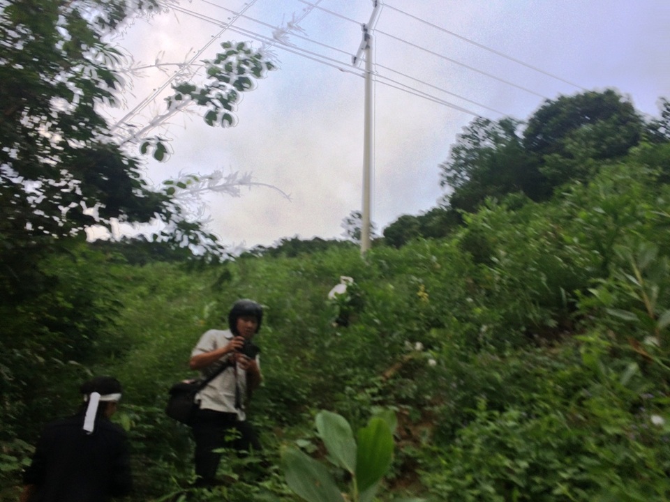 Khu vực đường điện - nơi phát hiện anh V.V.Đ tử vong.