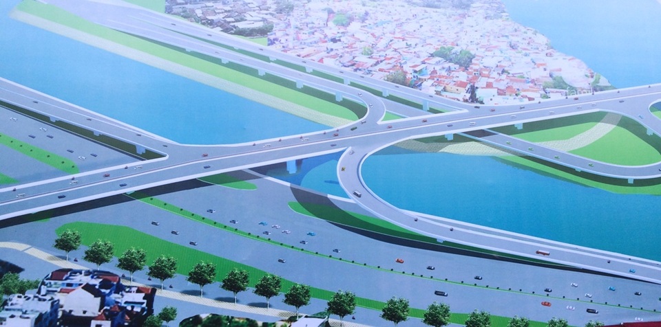 TPHCM: Xây thêm 2 nhánh cho cầu Nguyễn Văn Cừ để chống kẹt xe - 3 Phối cảnh cầu Nguyễn Văn Cừ sau khi hoàn thành 2 nhánh cầu kết nối đường Võ Văn Kiệt