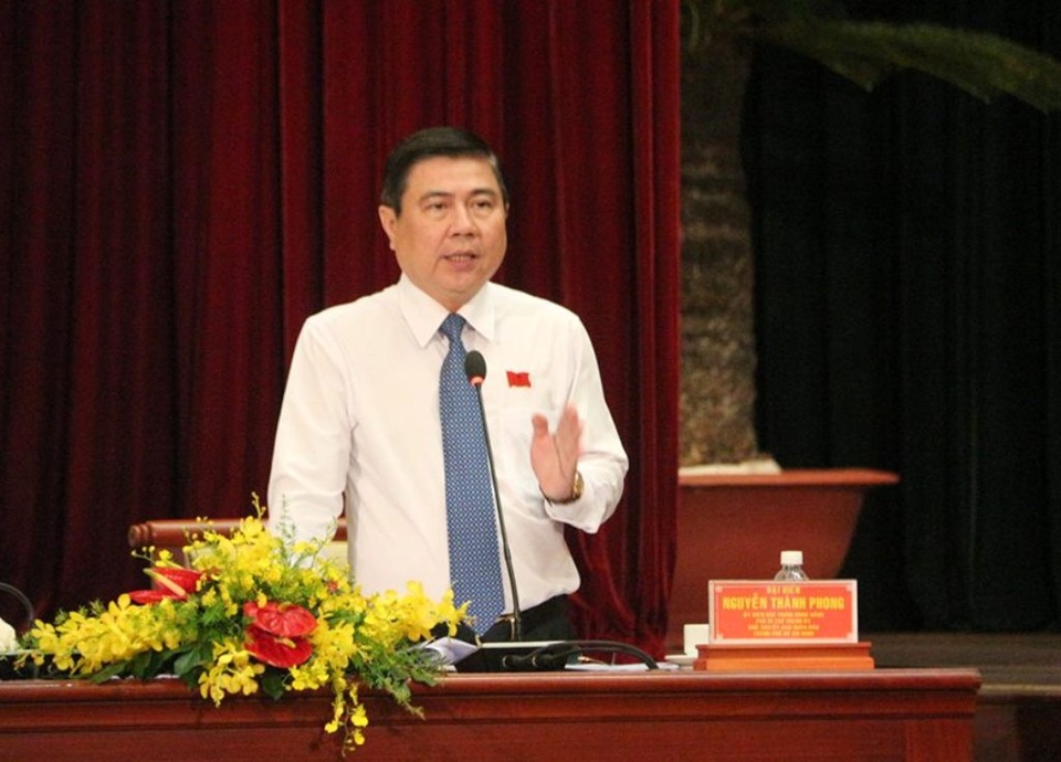 
Chủ tịch UBND TPHCM Nguyễn Thành Phong (Ảnh: Q.A)
