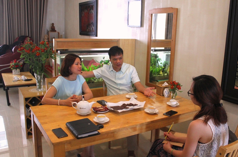 Gia đình anh Nguyễn Thế Trung - Giám đốc học viện Stem hài lòng với sự lựa chọn của mình ở chung cư cao cấp Dolphin Plaza.