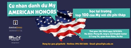 Hội thảo “Cử nhân danh dự - Con đường vào các trường ĐH Tốp 100 của Hoa Kỳ” - 1 Chương trình Cử nhân danh dự Mỹ - American Honors