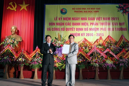 ĐH Vinh bổ nhiệm thêm phó hiệu trưởng - 1