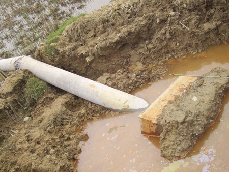 Cột điện vừa dựng đã... gãy gục - 3