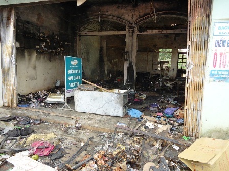 Toàn bộ hàng hóa đều bị thiêu rụi