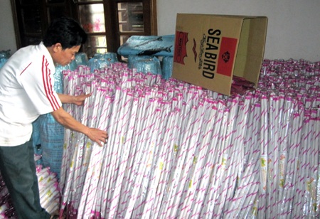 Hương trầm thành phẩm chuẩn bị xuất xưởng.