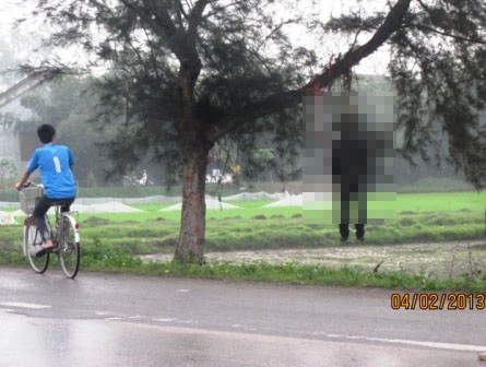 Phát hiện nam thanh niên treo cổ trên cây thông