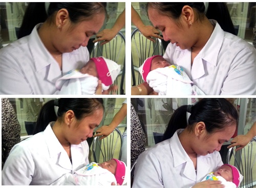 Hình ảnh cuối cùng giữa bé Nam và BS Trương Lệ Thị trong ngày chia ly.