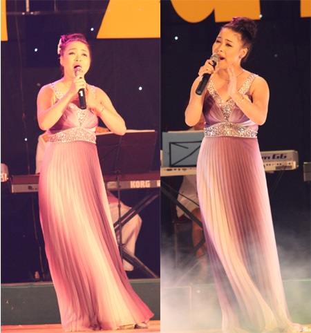 Thí sinh mang SBD 104 - Đinh Thị Trang thể hiện hai ca khúc: