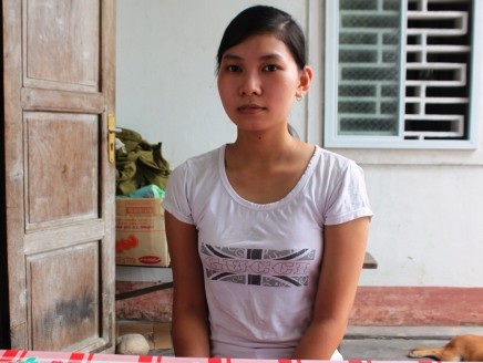 Em Bùi Thị Thảo Hương - tân thủ khoa khối D2, trường ĐH Ngoại thương. (Ảnh: Doãn Hòa)