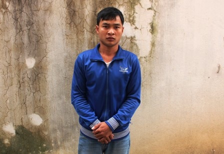 Đối tượng Nguyễn Doãn Bắc tại cơ quan công an huyện Đô Lương