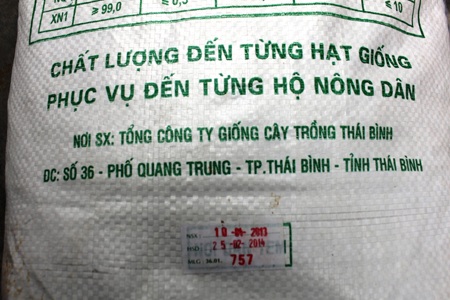 Bao bì lúa giống hết hạn sử dụng