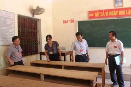 Các phòng thi đều được vệ sinh sạch sẽ, đảm bảo hệ thống điện, quạt trong những ngày diễn ra kỳ thi