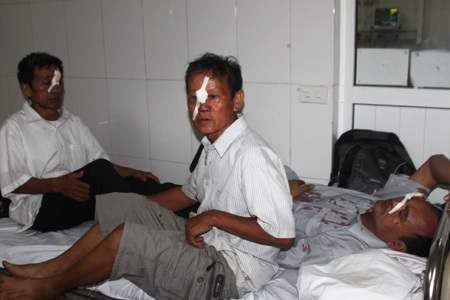 Các nạn nhân đang được cấp cứu tại bệnh viện Đa khoa 115 Nghệ An.