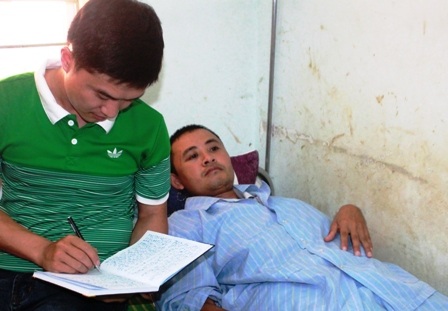  Ông Lưu Nhật Thành điều trị tại bệnh viện Đa khoa tỉnh Nghệ An.