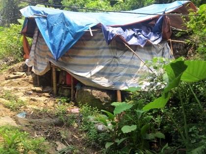 Điểm oanh tạc của vàng tặc tại xã Lam Sơn.