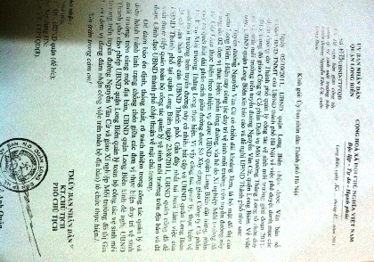 UBND quận Long Biên và UBND quận Hoàng Mai có đề xuất gửi UBND TP Hà Nội được tiếp quản việc 