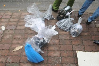 Các phần thi thể nạn nhân được tìm thấy.