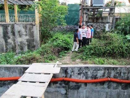 Khu vực phát hiện thi thể anh Nguyễn Văn Thủy.