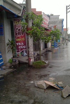 Hiện trường nơi anh Phạm Văn Tuyền bị bắn tử vong.