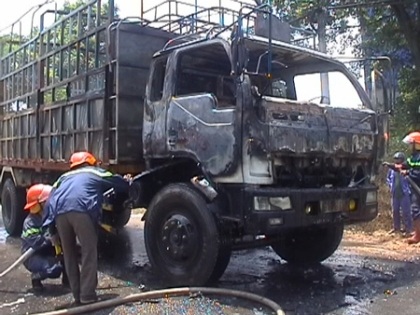 Hiện trường vụ hỏa hoạn. (Ảnh: Báo Bắc Giang)