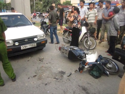 Hiện trường vụ tai nạn.