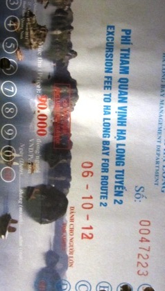 Phí tham quan Vịnh Hạ Long sẽ tăng từ 1/1/2014.