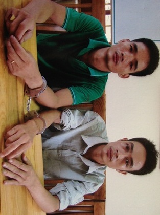 2 đối tượng Cả và Tam tại cơ quan công an.