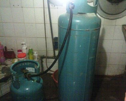 Hiện trường vụ sang chiết gas.