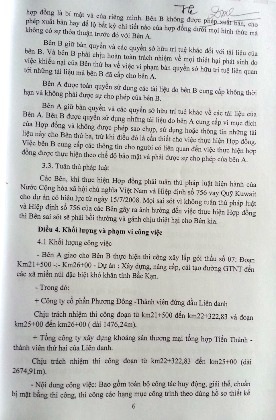 Công ty xây dựng tố nhà thầu ''qua mặt'' Sở GTVT bán thầu trái pháp luật - 4 Các nội dung trong hợp đồng thi công gói thầu thể hiện rõ trách nhiệm của Cty CP Phương Đông.