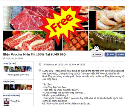 Nhiều bạn đọc mắc lừa thông tin đăng ký thông tin cá nhân để nhận 10.000 voucher miễn phí.