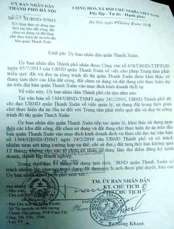 Dự án Công viên hồ điều hòa Nhân Chính đã trở thành sân bóng, bãi xe.