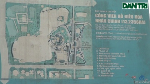 Thành phố Hà Nội chỉ đạo chấm dứt việc cho thuê  đất dự án công viên hồ điều hòa.