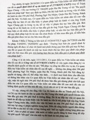Đơn khiếu nại Cục thi hành án TP Hà Nội của gia đình 194 phố Huế.
