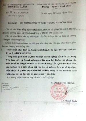 Các hãng xe Thanh Long, Đoàn Xuân bị xử phạt đình tải do vi phạm nội quy bến.