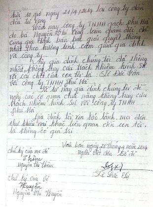 Gia đình nạn nhân xin miễn truy cứu trách nhiệm vụ tai nạn.