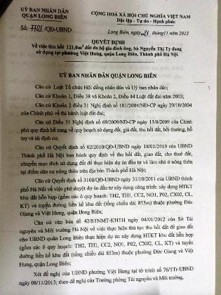 "Quận Long Biên phê duyệt phương án bồi thường khi chưa có quyết định thu hồi đất" - 4 Luật sư Trần Quang Khải:
