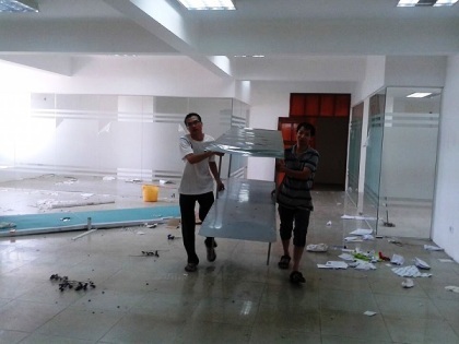 Hàng loạt sai phạm tại công trình "khủng" không phép "mọc" trên nóc chung cư - 2 Hiện trạng khu vực xây dựng trái phép tại nóc tòa chung cư.