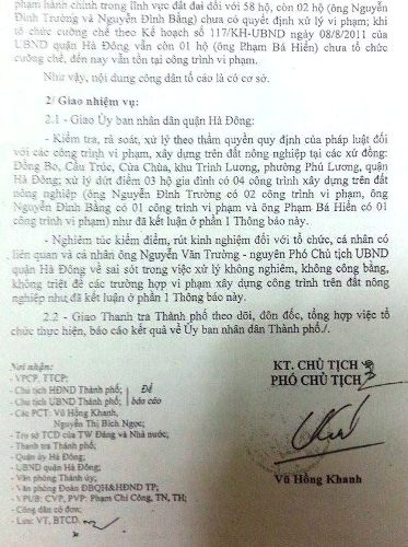 Quản lý đất đai để sai phạm tràn lan, nguyên PCT quận Hà Đông bị đề nghị kiểm điểm - 2 Quản lý đất đai để sai phạm tràn lan, nguyên PCT quận Hà Đông bị đề nghị kỷ luật.