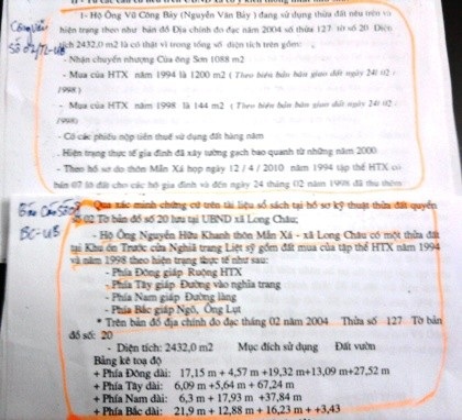 Bất thường chuyện chính quyền xã thừa nhận 1 thửa đất có hai chủ - 1 Dấu hiệu bao che, giả mạo hồ sơ thể hiện ở 2 văn bản.