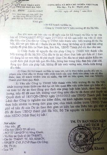 "Có dấu hiệu thiếu trách nhiệm gây hậu quả nghiêm trọng trong sai pham tại Urenco" - 4 UBND TP Hà Nội chỉ đạo làm rõ trách nhiệm trong sai phạm tại Urenco.