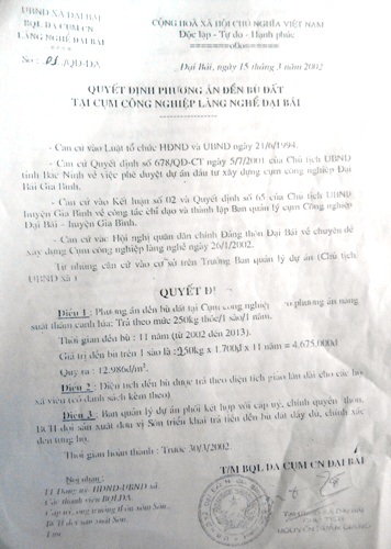 Cấp xã "vượt mặt" tỉnh chốt giá đền bù "hô biến" hơn 1 tỷ đồng? - 2 Cấp xã vượt mặt tỉnh chốt giá đền bù hô biến hơn 1 tỷ đồng?